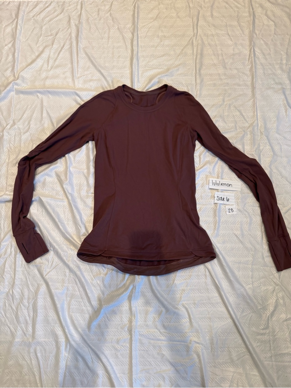 lululemon athletica Women's Long Sleeve Crew Top in Plum